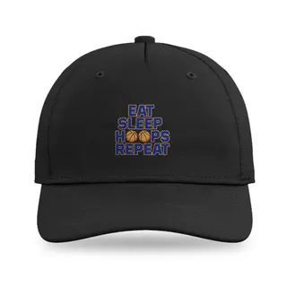 Eat Sleep Hoops Repeat Basketball baseball cap