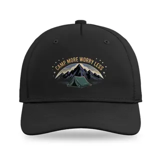Camp More Worry Less Camping baseball cap