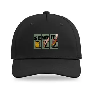 Send It Comic Art Climbing baseball cap