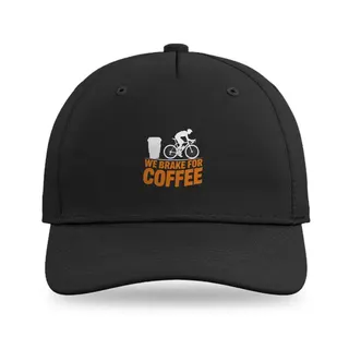 We Brake For Coffee Cycling baseball cap