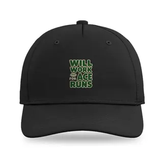 Will Work For Ace Runs Disc Golf baseball cap