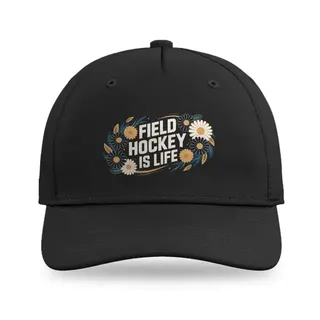 Floral Sticks Field Hockey baseball cap
