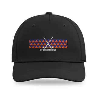 Geometric Crossed Sticks Field Hockey baseball cap