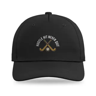Hustle Hit Never Quit Field Hockey baseball cap