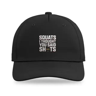 Squats Not Shots Fitness baseball cap