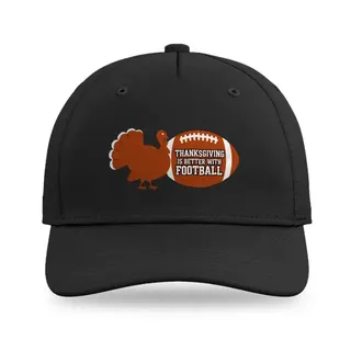 Turkey Better With Football Football baseball cap