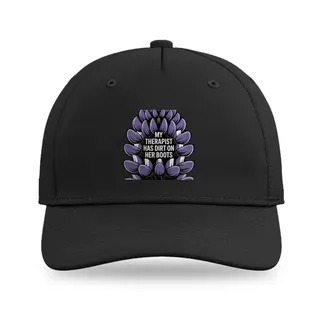Oversized Flower Cluster Hiking baseball cap