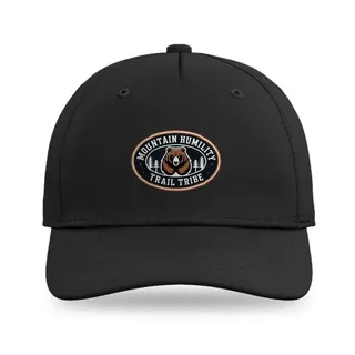Mountain Humility Bear Badge Hiking baseball cap