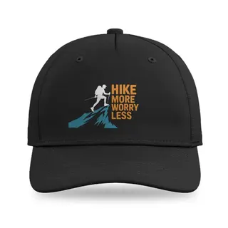 Hike More Worry Less Hiking baseball cap