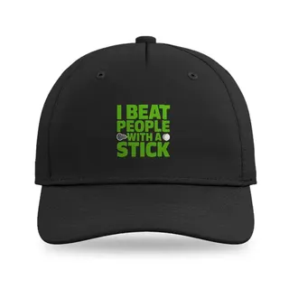 I Beat People With A Stick Lacrosse baseball cap
