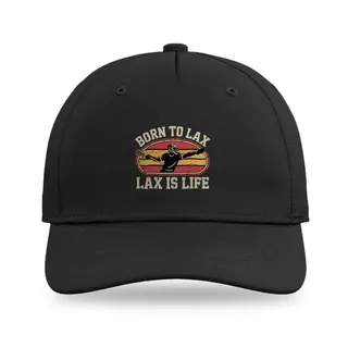 Born To Lax Lacrosse baseball cap