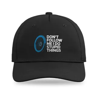 Don't Follow Me I Do Stupid Things Mountain Biking baseball cap