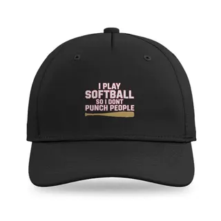 I Play So I Don't Punch People Softball baseball cap