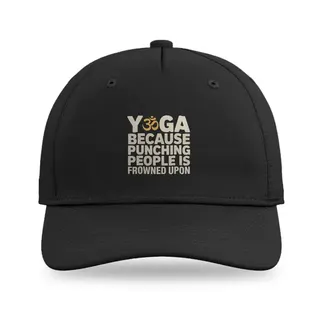 Punching People Is Frowned Upon Yoga baseball cap