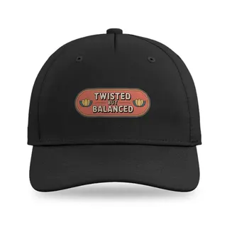Twisted But Balanced Badge Yoga baseball cap