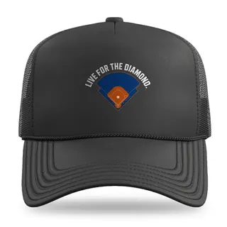 Live For The Diamond Baseball trucker hat