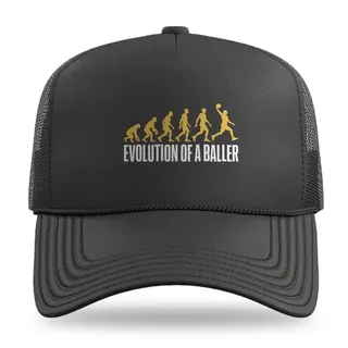 Evolution Of A Baller Basketball trucker hat
