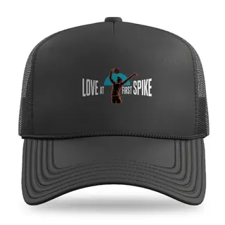 Love At First Spike Beach Volleyball trucker hat