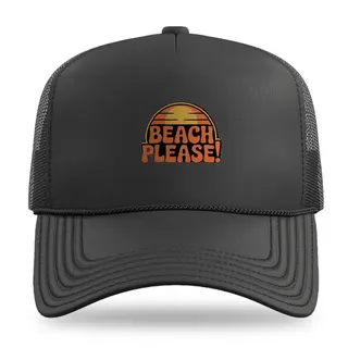 Beach Please Beach Volleyball trucker hat