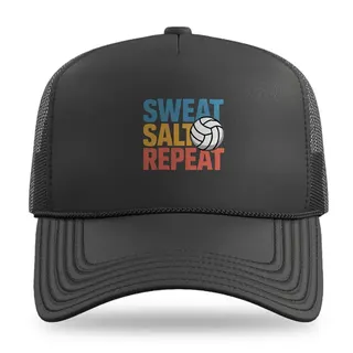 Sweat Salt Repeat Beach Volleyball trucker hat