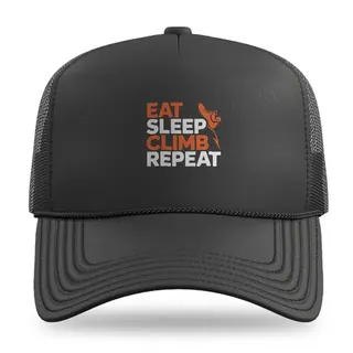 Eat Sleep Climb Climbing trucker hat