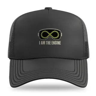 I Am The Engine Cycling trucker hat