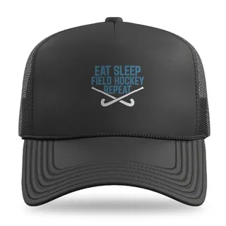 Eat Sleep Repeat Field Hockey trucker hat