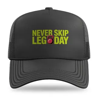 Never Skip Leg Day Fitness trucker hat
