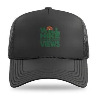Will Hike For Views Hiking trucker hat