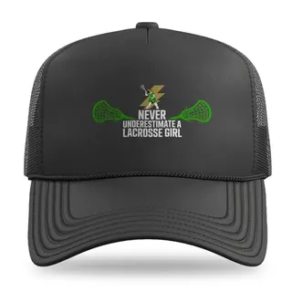 Never Underestimate A Lacrosse Girl Lacrosse trucker hat