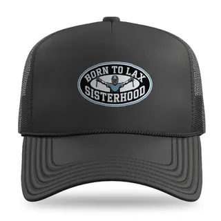Lacrosse Sisterhood Player Silhouette Lacrosse trucker hat