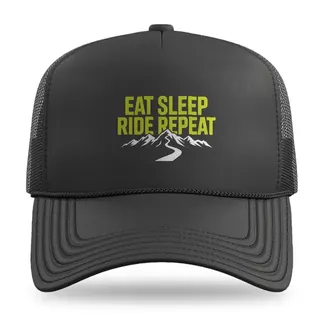 Eat Sleep Ride Repeat Mountain Biking trucker hat