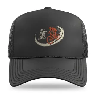 Get Dirty Ride Harder Mountain Biking trucker hat
