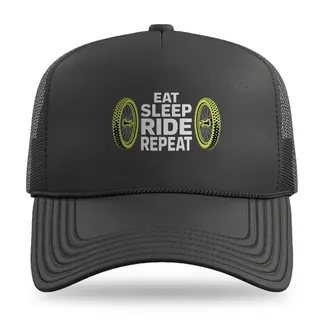 Eat Sleep Ride Repeat Mountain Biking trucker hat
