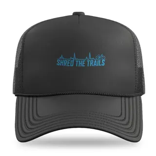 Shred The Trails Mountain Biking trucker hat