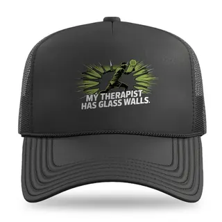 Player Silhouette Action Burst Padel Tennis trucker hat