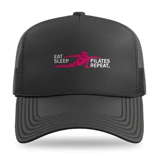 Eat Sleep Repeat Pilates trucker hat