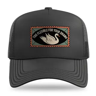 Swan Dive Silhouette Stamp Pilates trucker hat