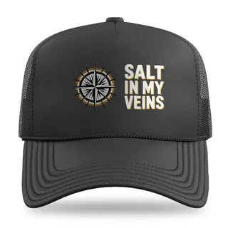 Salt In My Veins Sailing trucker hat