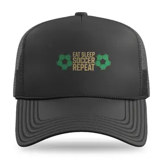 Eat Sleep Soccer Repeat Soccer trucker hat
