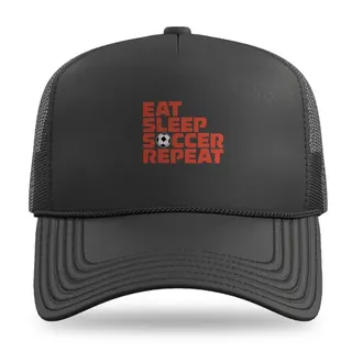 Eat Sleep Soccer Repeat Soccer trucker hat