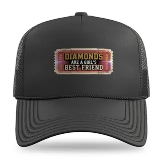 Diamonds Are A Girl's Best Friend Softball trucker hat
