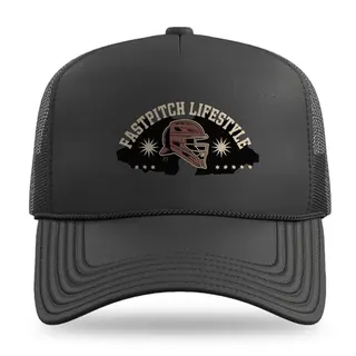 Fastpitch Catcher Helmet Pennant Softball trucker hat