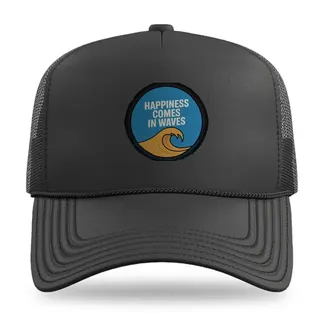 Happiness Comes In Waves Stand Up Paddling trucker hat