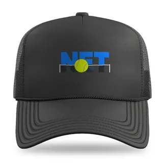 Yellow Ball On Net Tennis trucker hat