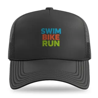 Swim Bike Run Triathlon trucker hat