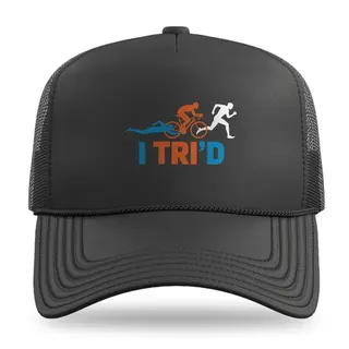 I Tri'd Triathlon trucker hat