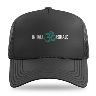 Om Symbol Inhale Exhale Mantra Yoga trucker hat