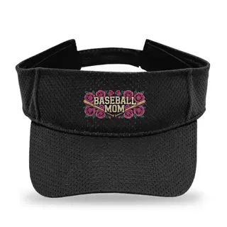 Baseball Mom With Roses And Bats Baseball sun visor