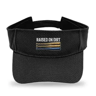 Raised On Dirt And Bats Baseball sun visor